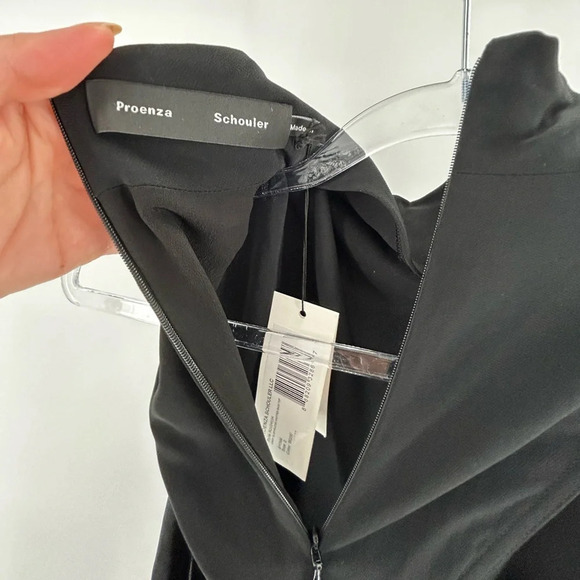 Proenza Schouler NWT Women's Cady Sleeveless Knotted Back Top Black Size 0 - Picture 9 of 14